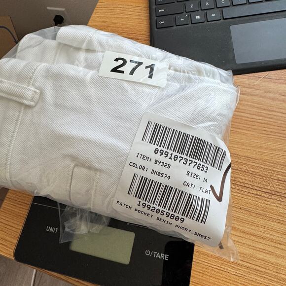 J.Crew Patch Pocket Denim Short Womens 14 White High Rise Stretch Zip Fly Button - Picture 8 of 8